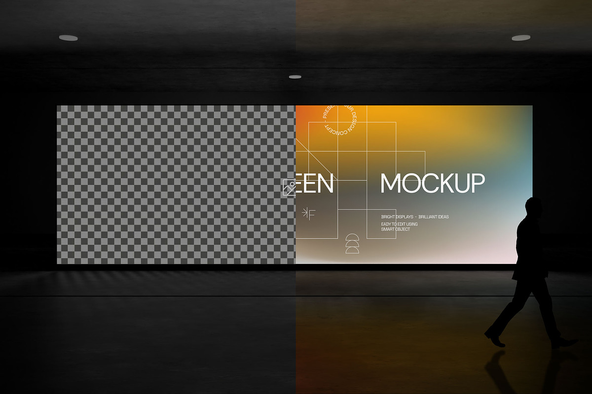 Industrial Hall LED Screen Mockup, a Device Mockup by fakhroo (Photo 3 of 3)