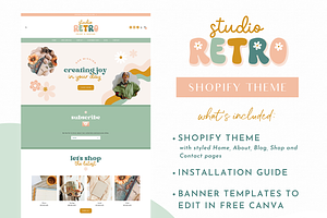 Retro Shopify Theme Website Template