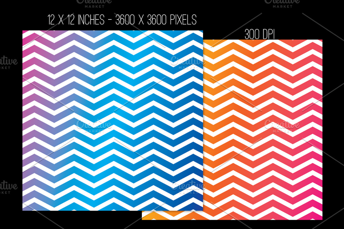 Gradient Chevron 10 Patterns preview 3