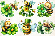 St Patrick’s Day Beautiful Bee  Clip, an Illustration by DreamCafeArt (Thumbnail 3 of 4)
