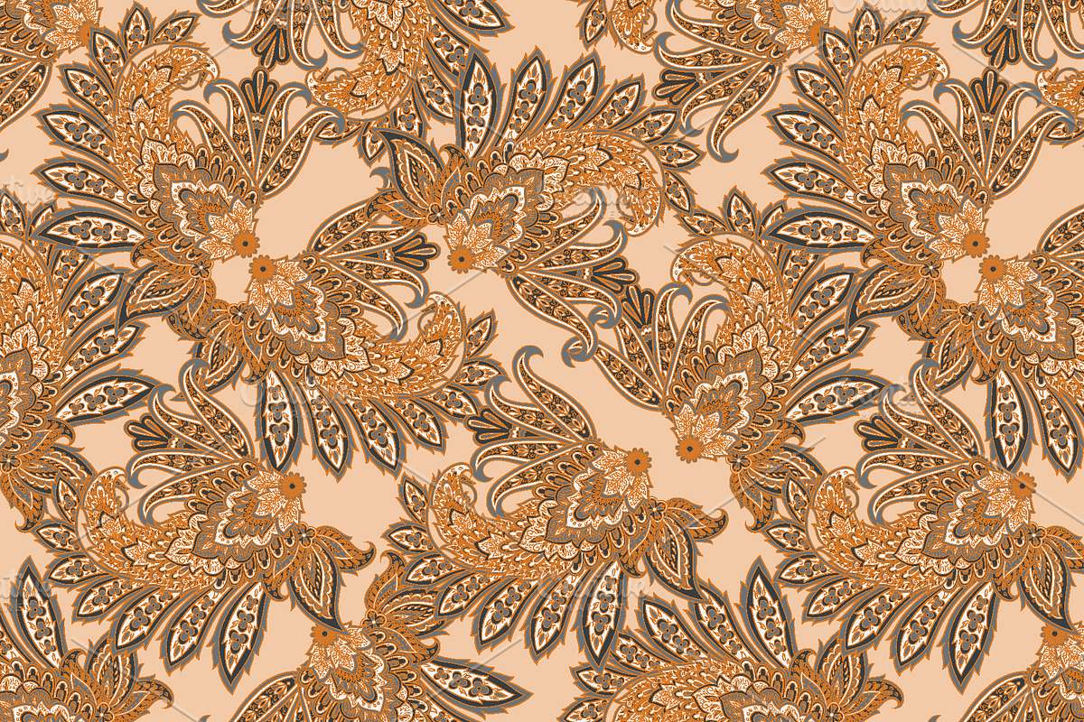 Floral Paysley seamless paterns, a Pattern Graphic by antalogiya (Photo 5 of 5)