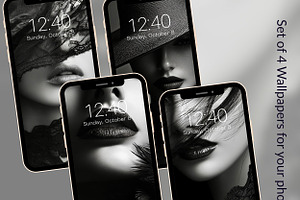 Black and White Glam Phone BG