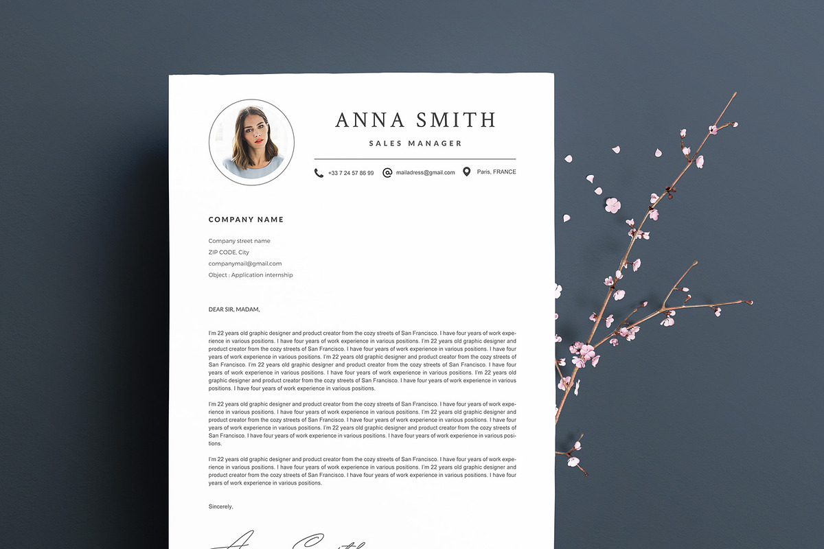 Modern Resume Template ANNA A4, a Resume Template by Graace Studio (Photo 3 of 4)
