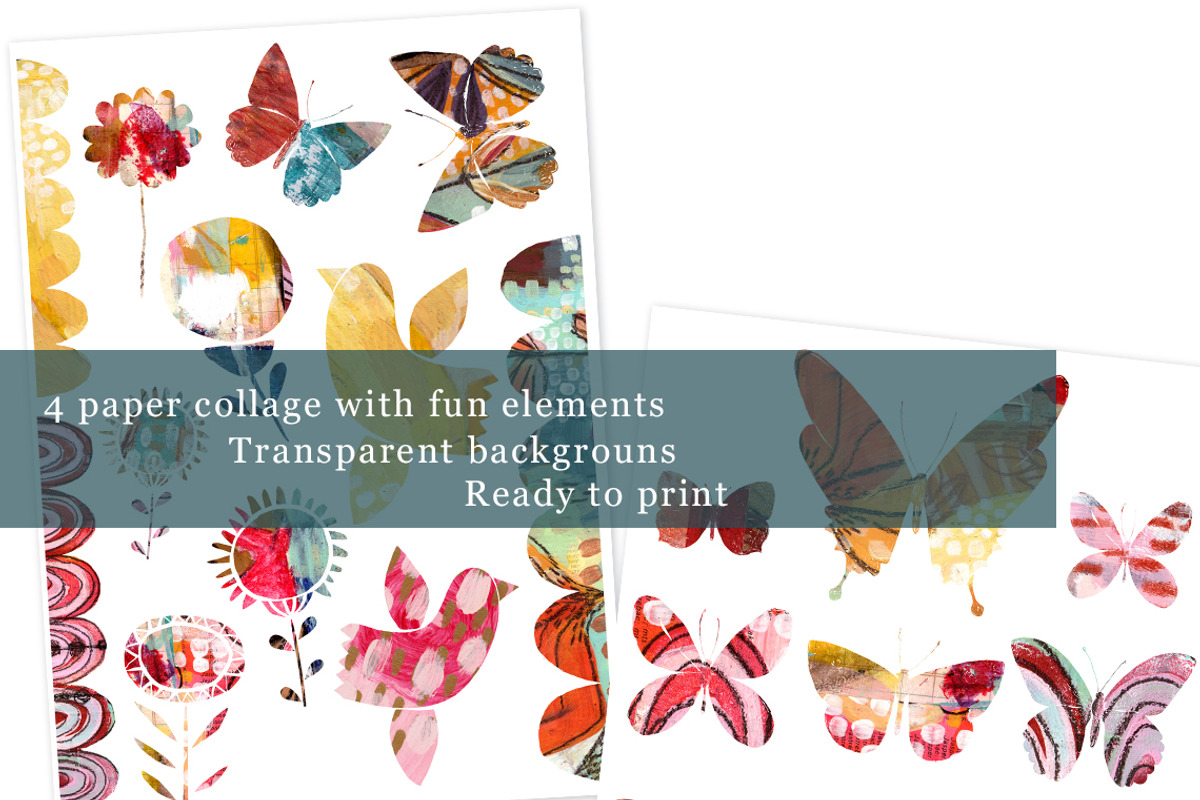 Mixed Media Collage Papers, a Texture Graphic by happychinchilla (Photo 8 of 9)