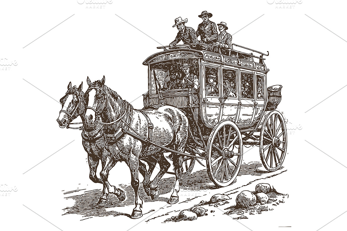 Stagecoach. Wild West era., a Graphic by Designs by Helen Trupak (Photo 1 of 3)