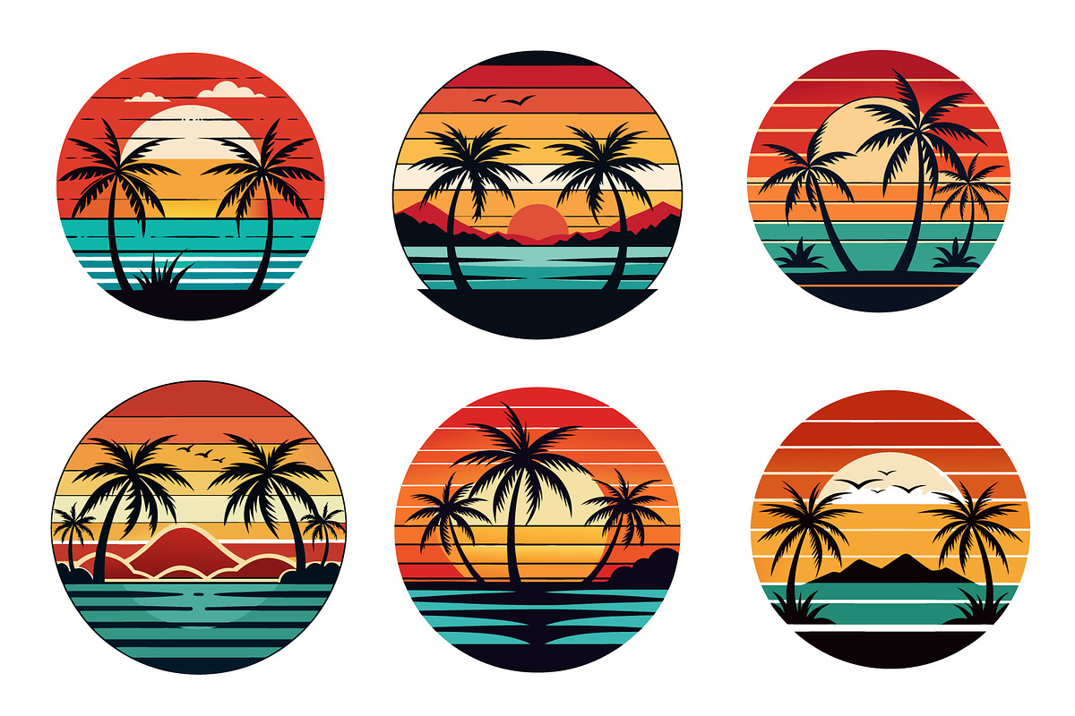 Sunset tshirt item set, an Object Graphic by Billah Hub (Photo 2 of 2)