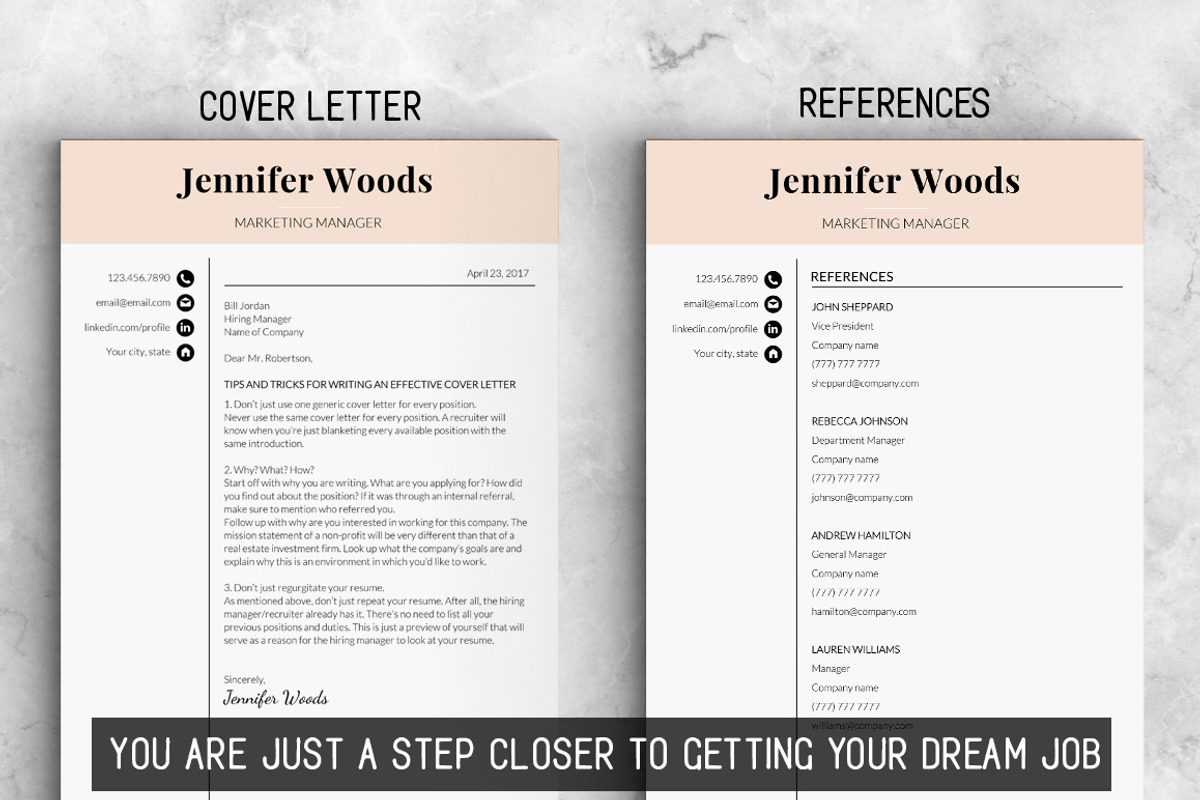 Feminine Resume Template / Woods, a Resume Template by LevelUpResume (Photo 5 of 5)