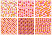 Pink & Orange Macarons Patterns, an Illustration by DreamPrint404 (Thumbnail 2 of 5)