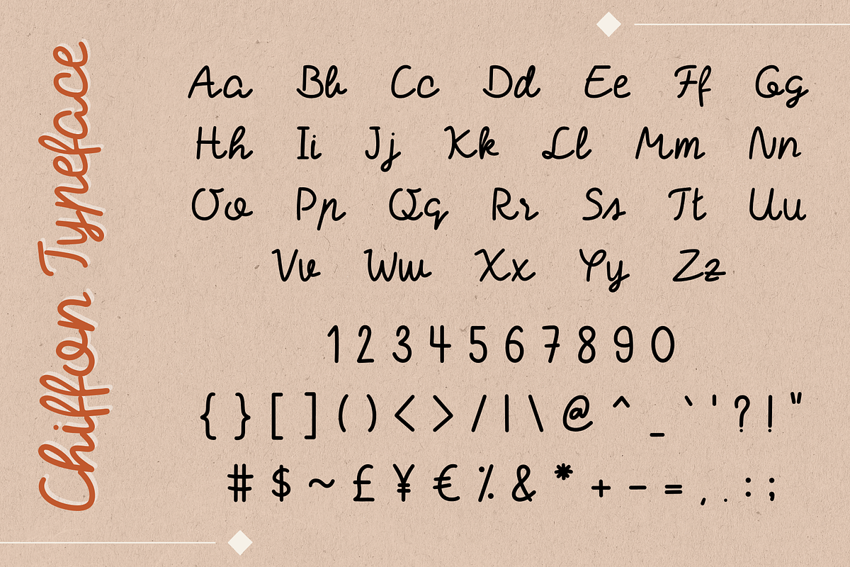 Chiffon | Handwriting Font, a Font by BAMBIN (Photo 8 of 8)