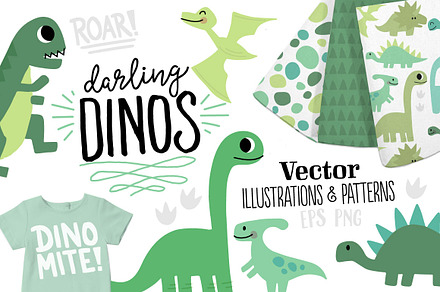 Darling Dinos - Illustration Set