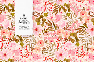 Light Floral Watercolor Pattern