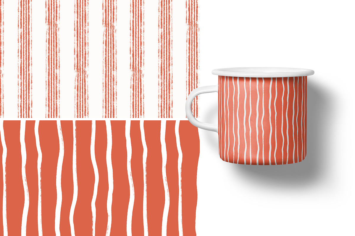 Organic Stripes Patterns, a Pattern Graphic by Webvilla Studio (Photo 2 of 5)
