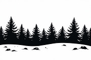 Pine Forest Silhouette Bundle, a Graphic by hafijul (Thumbnail 16 of 16)