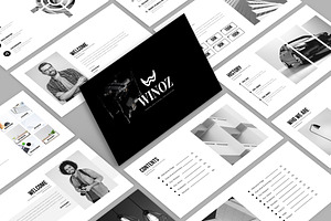 Black & White Business Presentation, a Presentation Template by Mighty-Slide