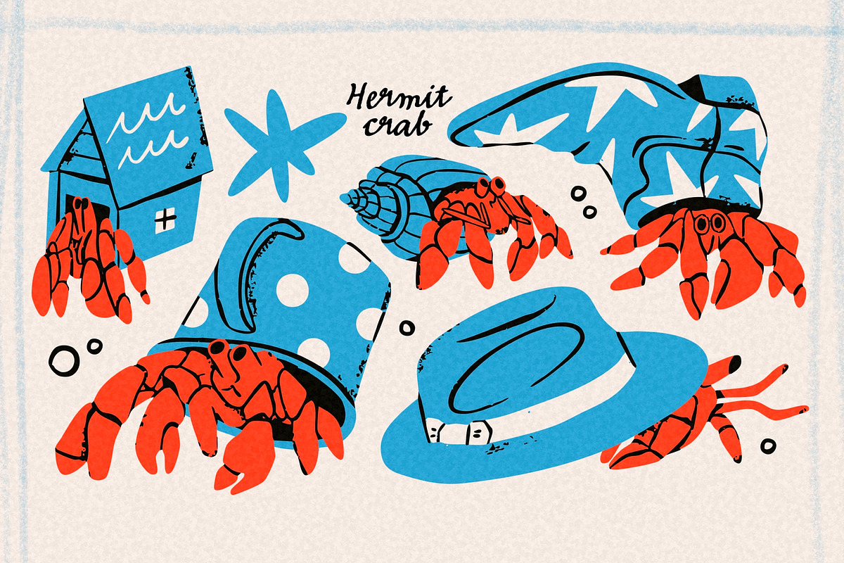 Hermit crab, an Animal Illustration by Twisted Tail (Photo 3 of 5)
