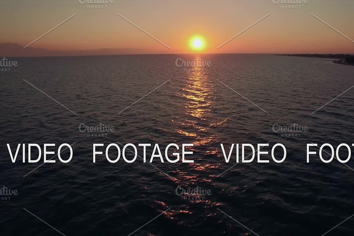 Aerial seascape at sunset, a Graphic by Grey Coast Media (Photo 1 of 2)