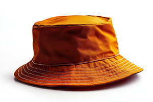 Stylish Orange Bucket Hat Fashion Ac, a Background Photo by Pixeness Studio