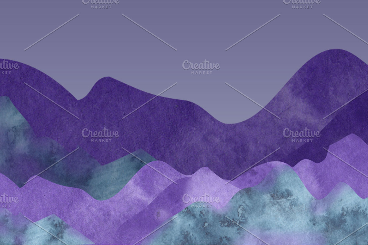 Watercolor Mountains Web Background, a Templates & Theme by audeemirza (Photo 4 of 5)