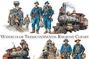 Watercolor Transcontinental Railroad, an Object Graphic by ArtisticTimberStudio (Thumbnail 2 of 2)