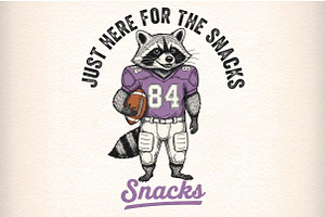 Football raccoon Png, an Illustration by Craft Nest