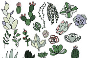Succulents- outline & color, an Illustration by Valeri Nick (Thumbnail 4 of 5)