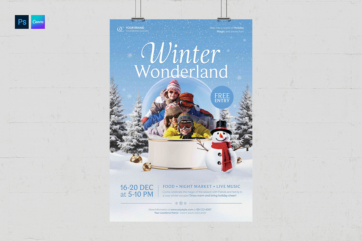 Winter Wonderland Poster Template, a Poster Template by BrandPacks (Photo 5 of 5)