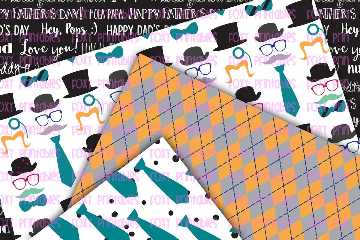 Father's Day Digital Paper, a Graphic by Foxy Digital Paper (Photo 2 of 2)