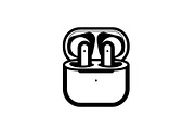 50 Wireless Earbuds Silhouette Icon, an Illustration by abu67222 (Thumbnail 48 of 51)