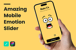 Emotional Slider Animation (App), an UI Kit Template by DiSmolskii