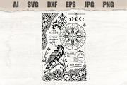 Stencil Vintage Raven, an Object Illustration by MARYCRAFTIRIA (Thumbnail 1 of 3)