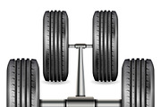 Tires and Tire Tracks, an Object Illustration by TAlex (Thumbnail 6 of 6)