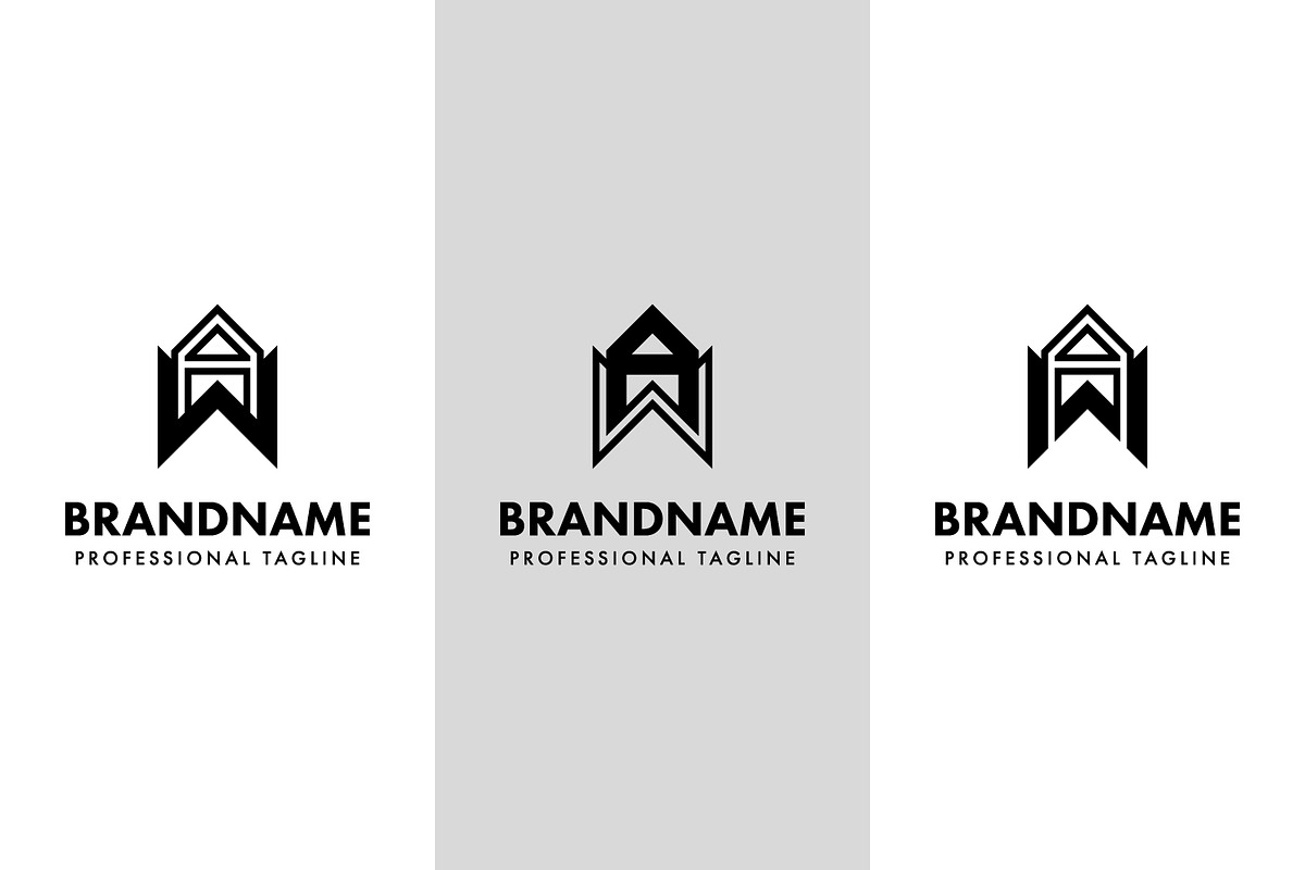 Letters WA Monogram Logo Set, a Branding & Logo Template by Pray Art Design Studio