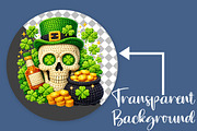 St Patricks Day Skull PNG, an Illustration by Canvas Craft (Thumbnail 2 of 4)