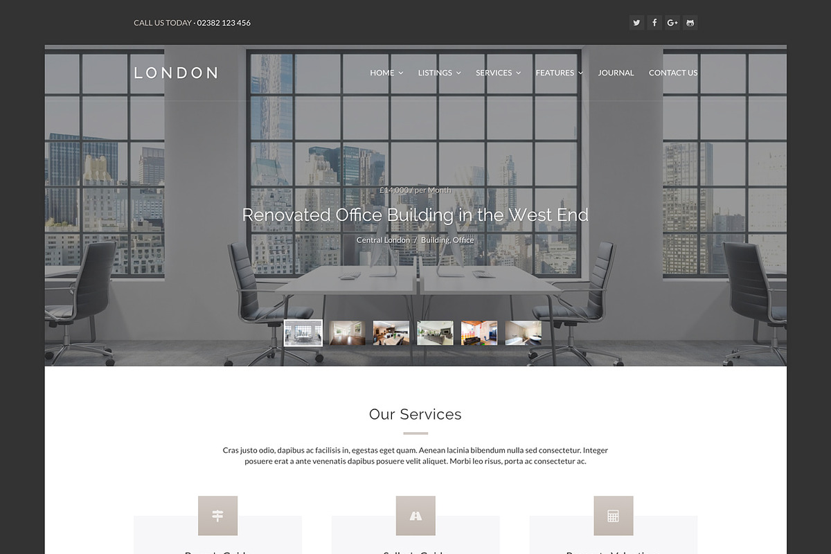 Real Estate WordPress WPCasa London, a WordPress Template by WPCasa (Photo 3 of 6)