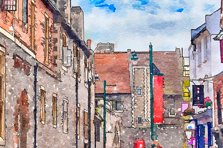 Canterbury uk watercolor, an Architecture Photo by ariadna de raadt