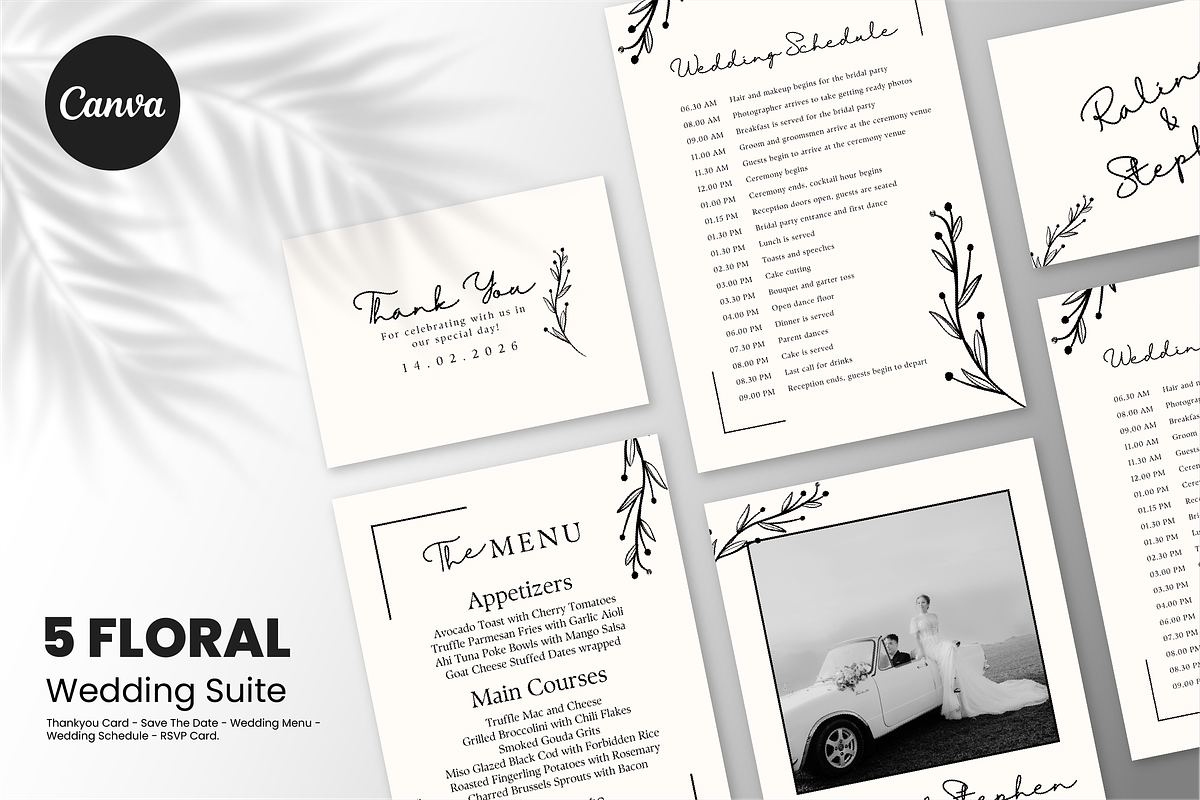 Wedding Suite Canva Template, a Marketing Template by ArbaStudio (Photo 1 of 5)
