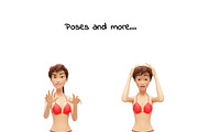 Jenny Swimsuit Character Promo Kit, a Person Illustration by Oleg Ribar (Thumbnail 3 of 27)