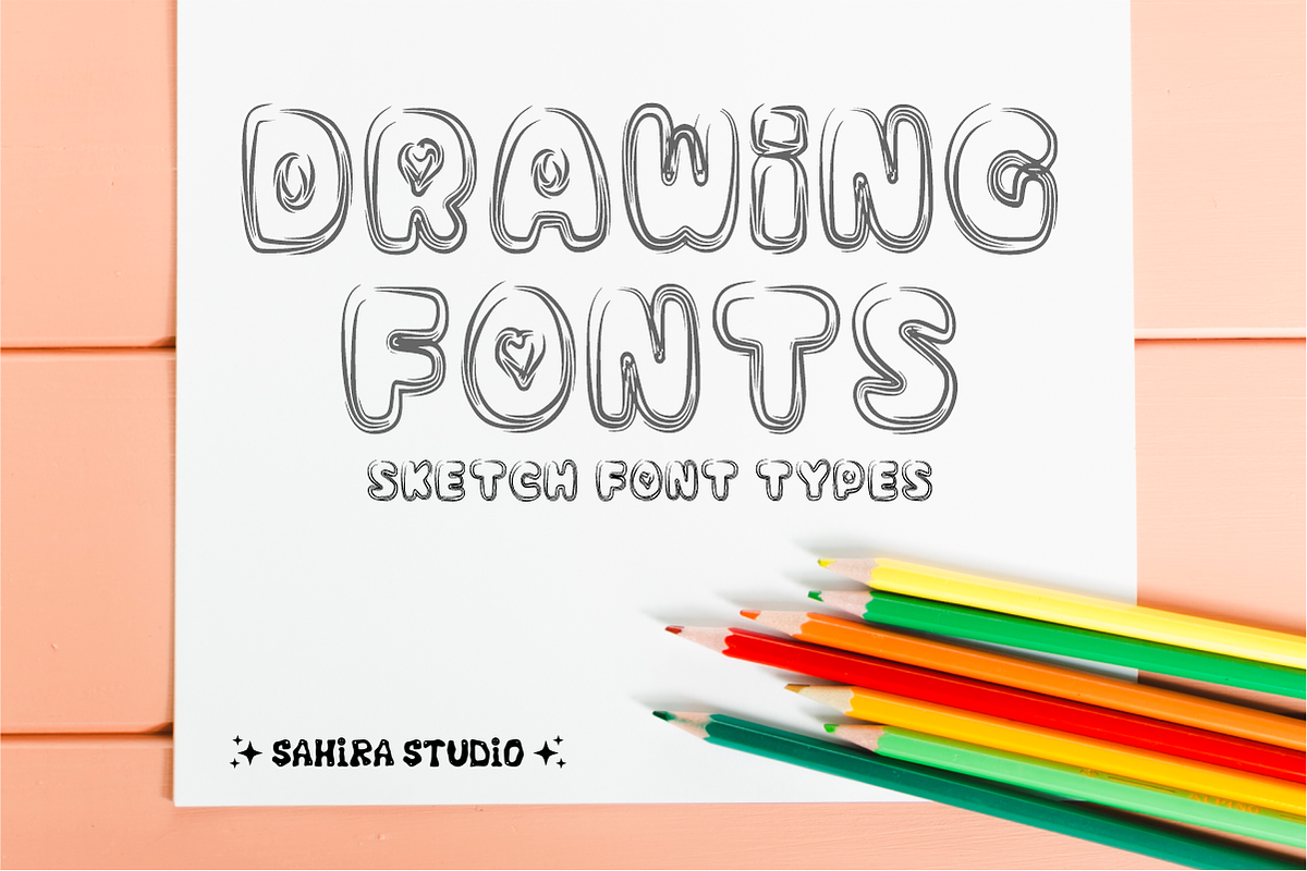 Simple Sketch - Hand Drawn Font, a Handwritten Font by Sahira Studio (Photo 3 of 4)