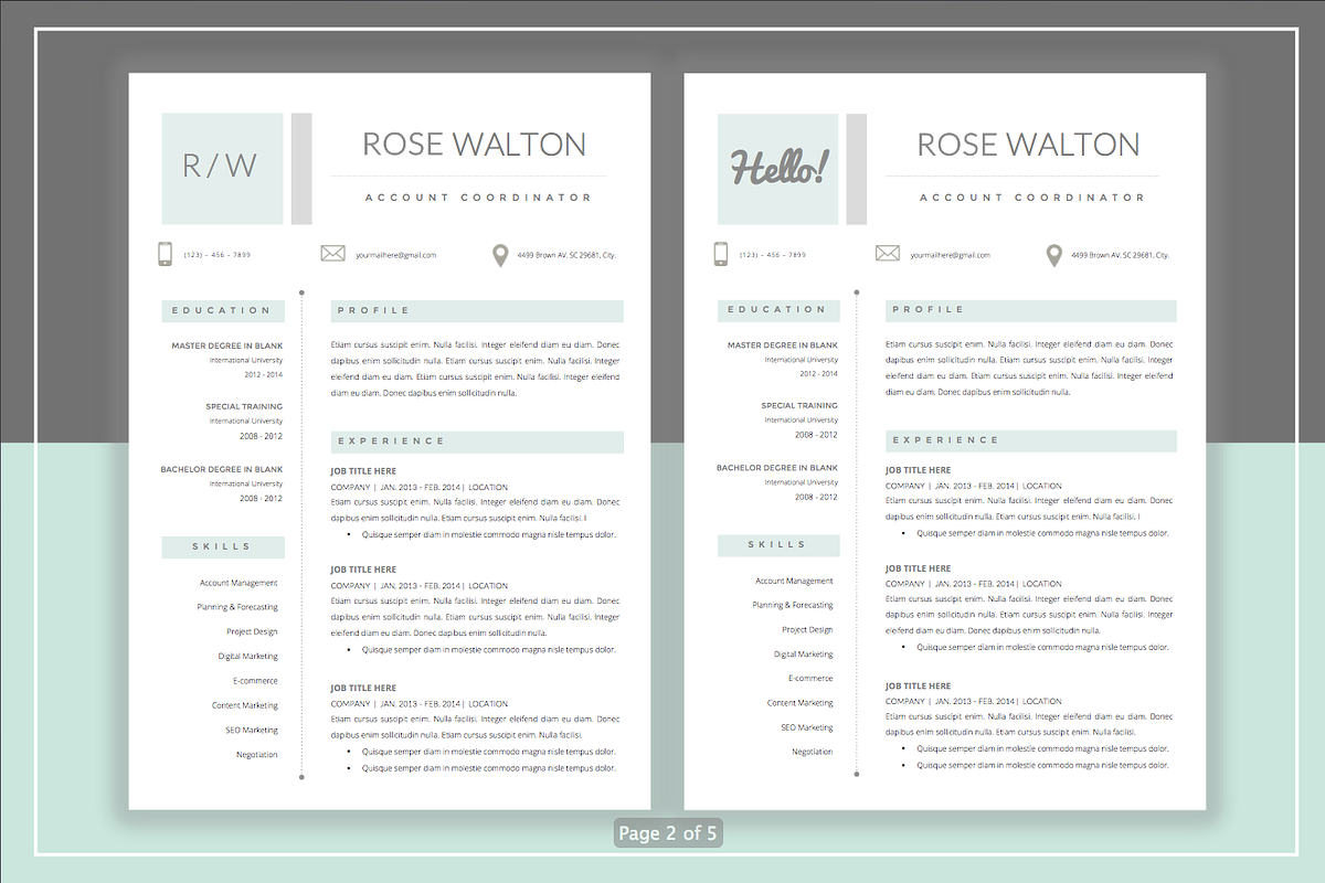 Resume Template & Cover Letter, a Resume Template by ResumeStudio (Photo 2 of 5)