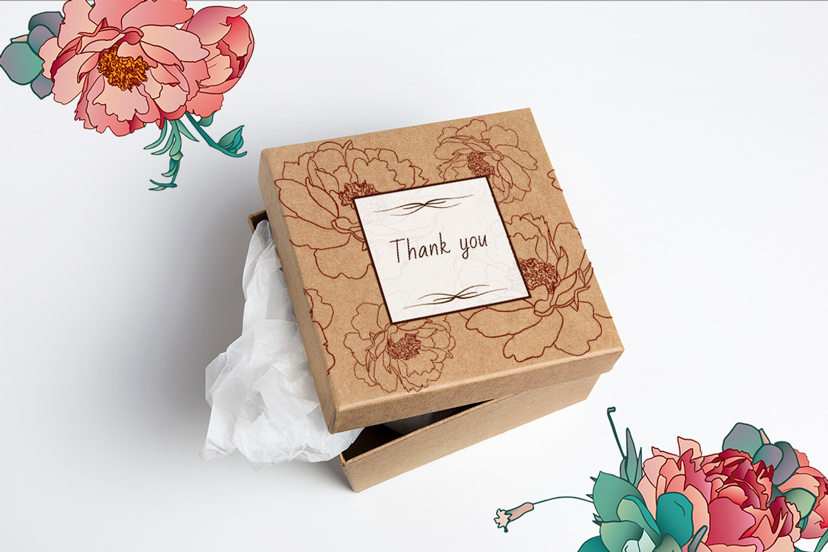 30% OFF - Peonies and succulents., a Decorative Illustration by Funny-sunny (Photo 4 of 12)