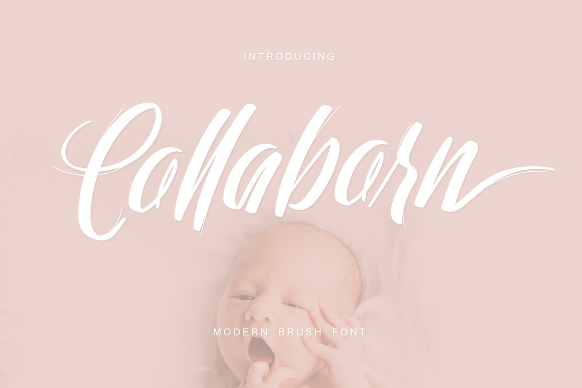 Collaborn - Modern Brush Fonts, a Script Font by SemutHitam Creative (Photo 1 of 7)