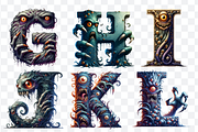 Monster Font Alphabet and Numbers, a Symbol Font by Bubble Pixel (Thumbnail 4 of 8)