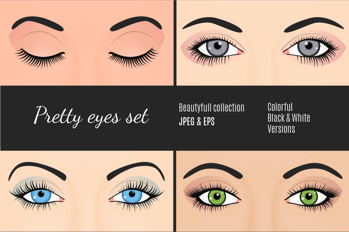 Realistic Eyes Vector Set, a Graphic by KannaaDesign (Photo 1 of 4)