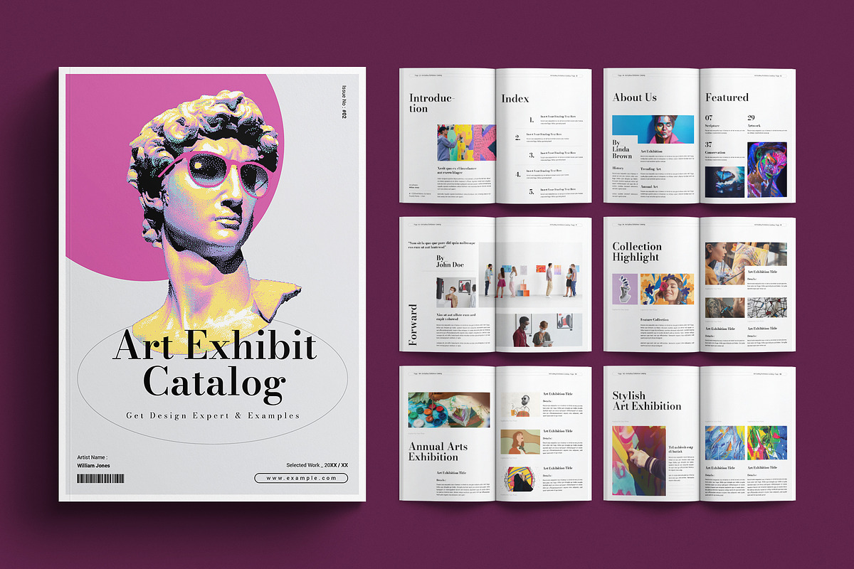Art Gallery Exhibition Catalog, a Brochure Template by E-Type (Photo 1 of 8)