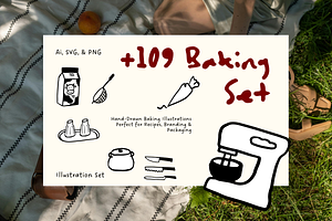 +109 Baking Set Illustration