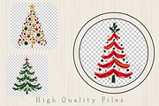18 Hand Painted Christmas Trees PNG, a Seasonal Illustration by Ink Gallery (Thumbnail 4 of 13)