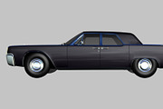 1962 Lincoln Continental, a Cars & Vehicle 3D Model by valtriiu (Thumbnail 3 of 12)