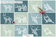 Foliage Animals Bundle - Overlay SVG, an Object Graphic by Tommy & Tilly Design (Thumbnail 2 of 12)