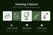 Animated Stationery Tools Drawing, an Outline Icon by Vectors Market (Thumbnail 2 of 4)