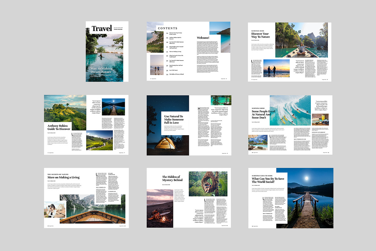 Travel Magazine Template, a Magazine Template by xtratimebd (Photo 10 of 11)